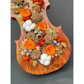 DEKORATİF KEMANDA TURUNCU SOLMAYAN GÜL